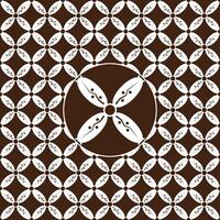 Batik Kawung Pattern Background vector