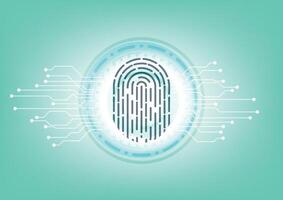 Fingerprint scanner security003 vector