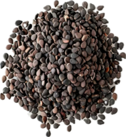 ai gegenereerd stapel van zwart chia zaden detailopname PNG