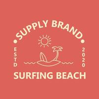 simple concept beach logo design.creative premium vector illustration.visual identity