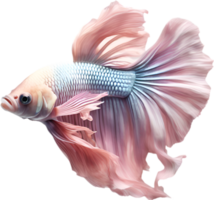 AI generated Siam betta fish, Watercolor painting of Siam betta fish. png