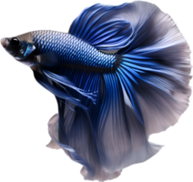 AI generated Siam betta fish, Watercolor painting of Siam betta fish. png