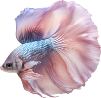 AI generated Siam betta fish, Watercolor painting of Siam betta fish. png