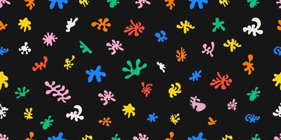 Seamless multi-colored pattern of blots spots vector.Pattern for textile, wallpaper, packaging, cover, web, card, box, print, banner, ceramics vector