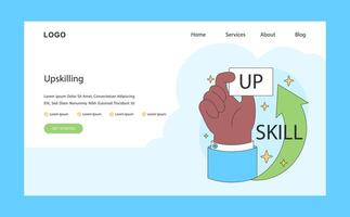 Upskilling. Hands-on enhancement of abilities and expertise. Strategic vector