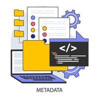 Metadata. Data annotation and cataloging. Essential information vector