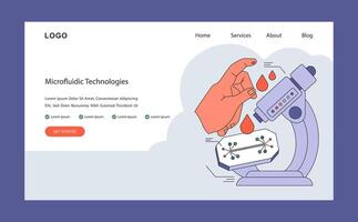 Microfluidic Technologies concept. Flat vector illustration.