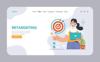 Digital expert showcases retargeting strategies, pinpointing returning vector