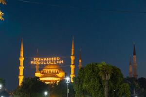 el azul mezquita o sultanahmet Cami en Estanbul foto