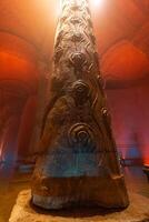 Hen's Eye column in vertical view. photo
