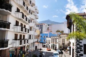 julio 29, 2019.canarias islas, España. el calles de el antiguo pueblo de ico Delaware los vinos en el isla de tenerife foto