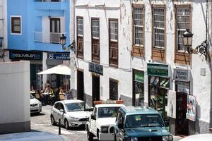 julio 29, 2019.canarias islas, España. el calles de el antiguo pueblo de ico Delaware los vinos en el isla de tenerife foto