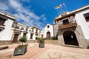 julio 29, 2019 canario islas, españa.ver de el ciudad de ico Delaware los vinos en el isla de tenerife foto