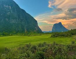 Sunset in the Mountain Range photo