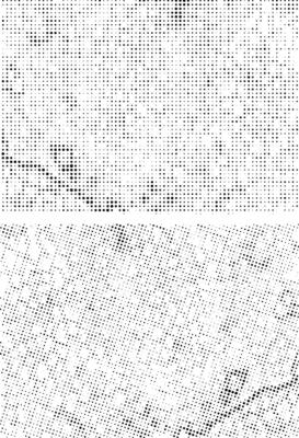 a black and white dotted background with square bitmap, set of vector dotted lines on a white background, grunge effect set of halftone texture background vector illustration,