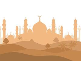 Islamic background template for greeting cards vector