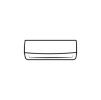 Air conditioner with remote control icon in outline style isolated on white background. AC Icon.Air Conditioner, Line art vector, Flat icon design, Illustration vector. vector