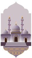 Islamic background template for greeting card and banner vector