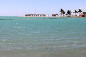 Beautiful daytime view of Royal Commission Beach in Yanbu, Saudi Arabia. photo