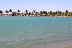 Beautiful daytime view of Royal Commission Beach in Yanbu, Saudi Arabia. photo