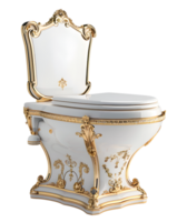 ai gegenereerd wit toilet PNG mooi toiletartikelen mooi hoog commode transparant achtergrond