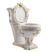 AI generated White lavatory png beautiful toiletry beautiful high commode transparent background