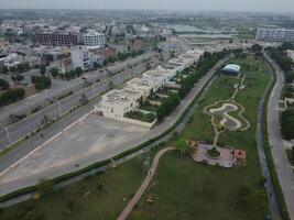 Top view. Areal view of city Lahore on 2023-07-17 photo