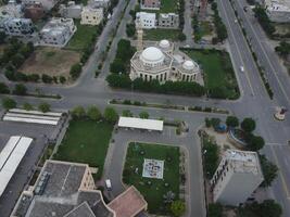 Top view. Areal view of city Lahore on 2023-07-17 photo