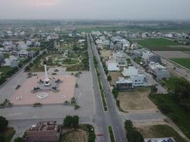 Top view. Areal view of city Lahore on 2023-07-17 photo