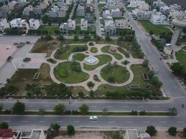 Top view. Areal view of city Lahore on 2023-07-17 photo