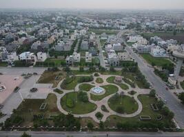 Top view. Areal view of city Lahore on 2023-07-17 photo