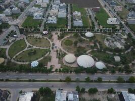 Top view. Areal view of city Lahore on 2023-07-17 photo