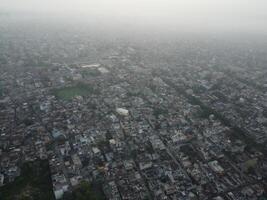 Top view. Areal view of city Lahore on 2023-07-17 photo