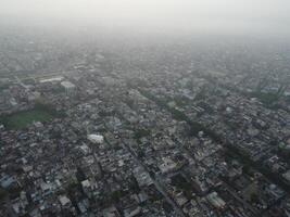 Top view. Areal view of city Lahore on 2023-07-17 photo