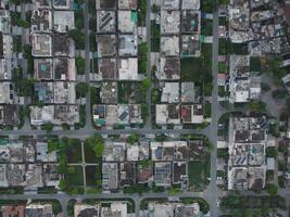 Top view. Areal view of city Lahore on 2023-07-17 photo