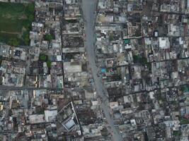 Top view. Areal view of city Lahore on 2023-07-17 photo