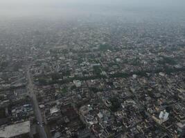 Top view. Areal view of city Lahore on 2023-07-17 photo