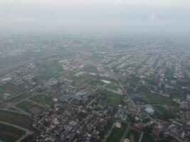 Top view. Areal view of city Lahore on 2023-07-17 photo