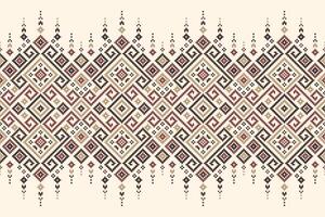 Fabric pattern features a geometric design with squares, triangles, and circles,seamless pattern, background. vector