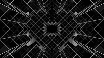 Black and White Through  ixel Heart Background VJ Loop video