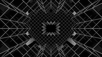 Black and White Through  ixel Heart Background VJ Loop video