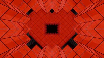 Red and Black Through  ixel Heart Background VJ Loop video