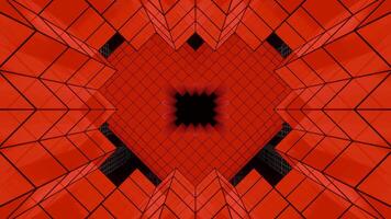 Red and Black Through  ixel Heart Background VJ Loop video