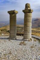 Karakus tumulus, Bull columns, Adiyaman province, Turkey photo