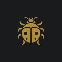 AI generated Ladybug icon. Vector image of red flying insect