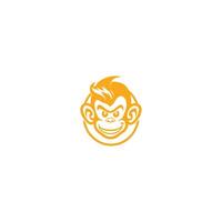 AI generated Monkey head logo templatevector vector