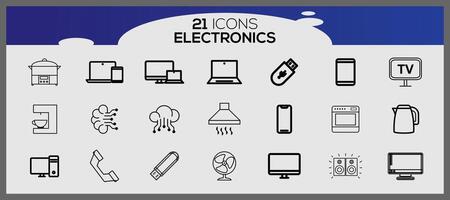 electrónica proteccion icono colocar. Internet y móvil dispositivo icono colocar. sencillo conjunto de datos relacionado con la seguridad vector iconos