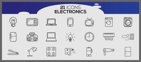 electrónica proteccion icono colocar. Internet y móvil dispositivo icono colocar. sencillo conjunto de datos relacionado con la seguridad vector iconos