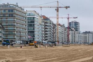 Knokke,Belgien,,2024, beach promenade on the Belgian coast photo