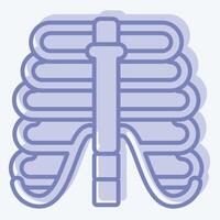 Icon Thorax. related to Human Organ symbol. two tone style. simple design editable. simple illustration vector